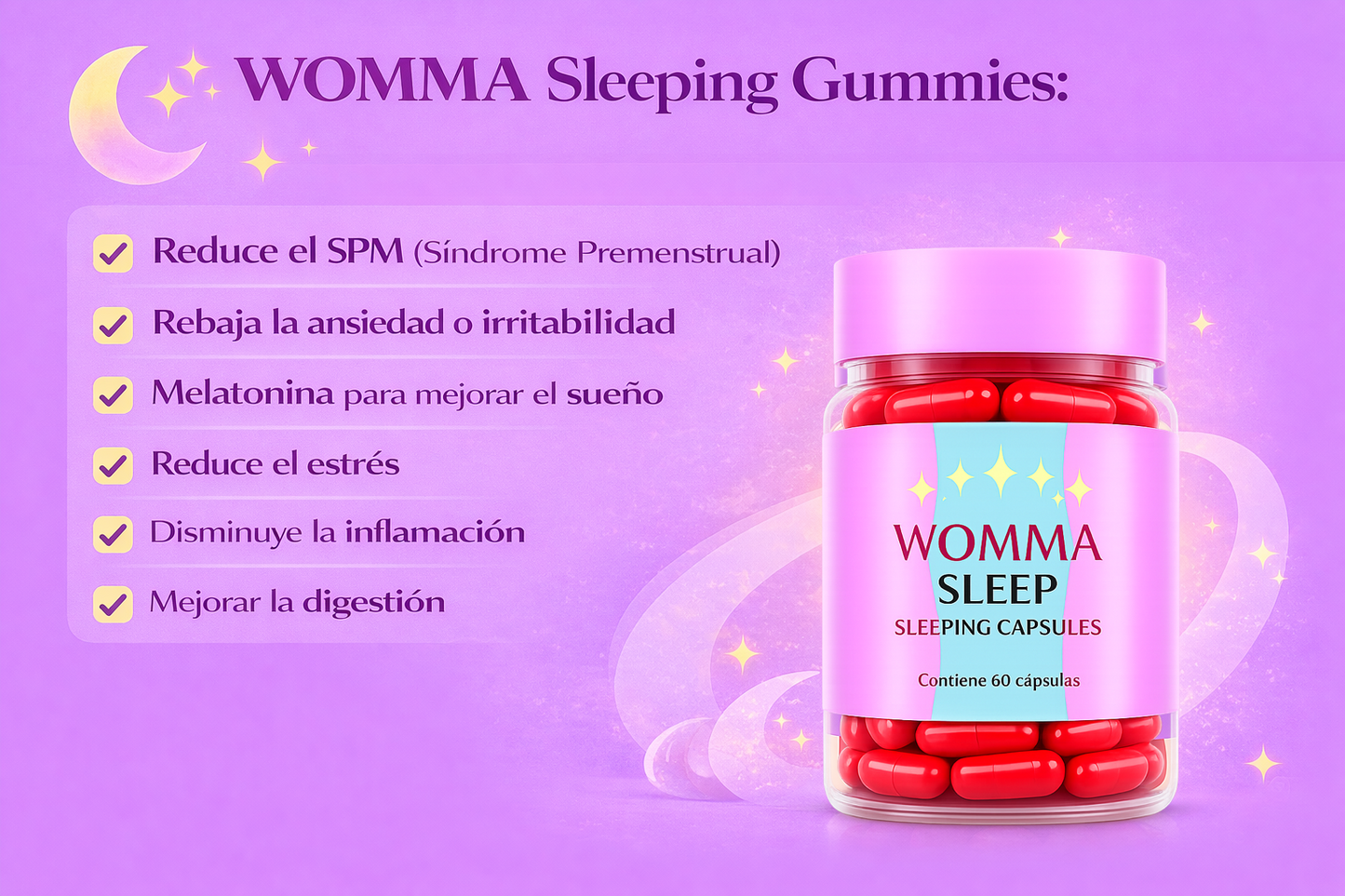 SLEEPING (DESCANSO ADECUADO EN ÉPOCAS DE SPM) Contiene 60 cápsulas